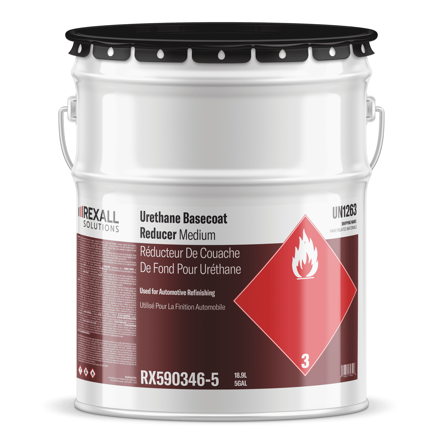 Rexall Solutions Urethane Basecoat Reducer | Medium