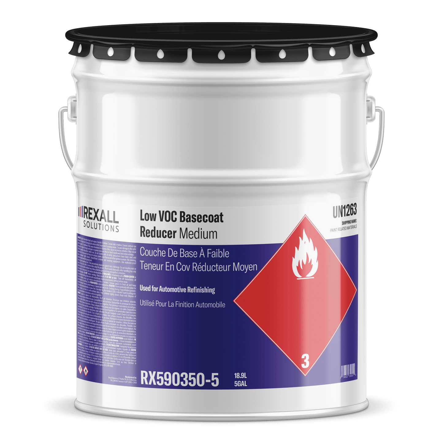 Rexall Solutions Low VOC Basecoat Reducer | Medium
