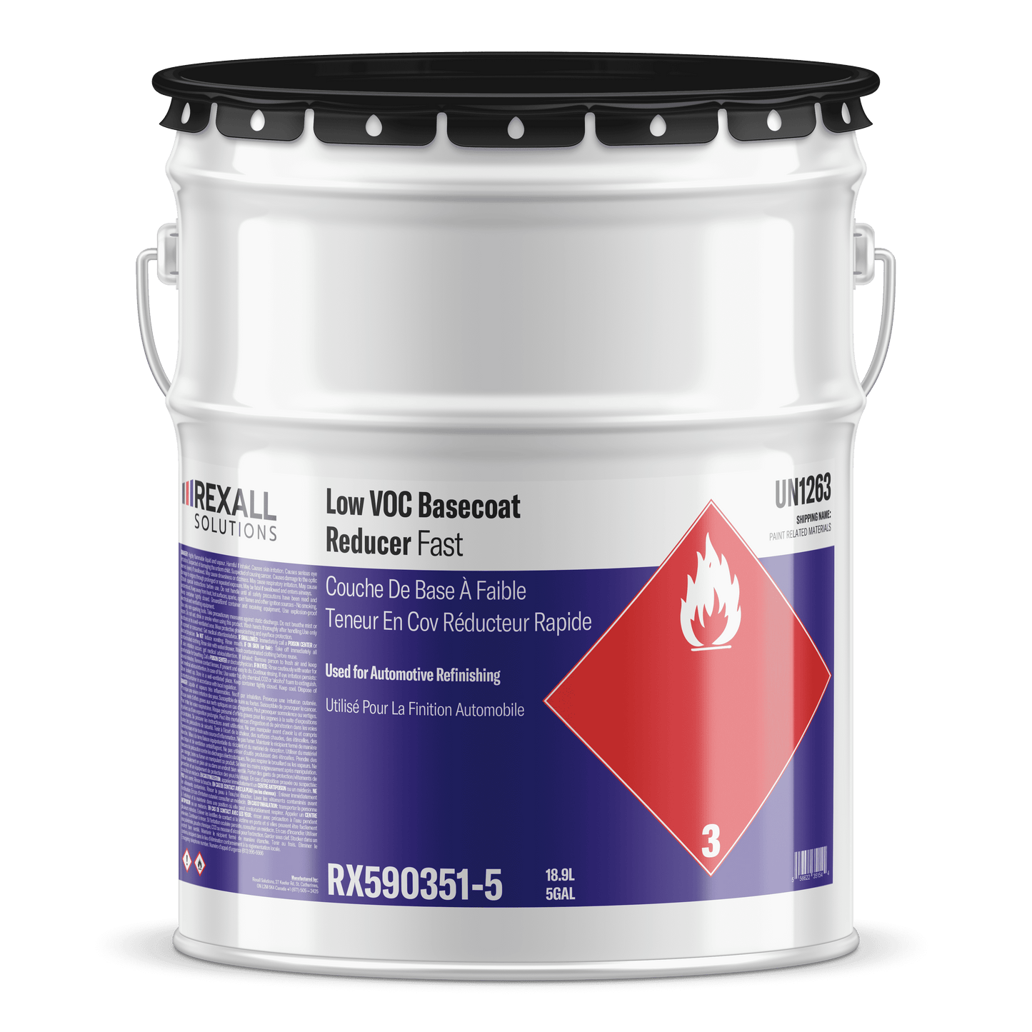 Rexall Solutions Low VOC Basecoat Reducer | Fast